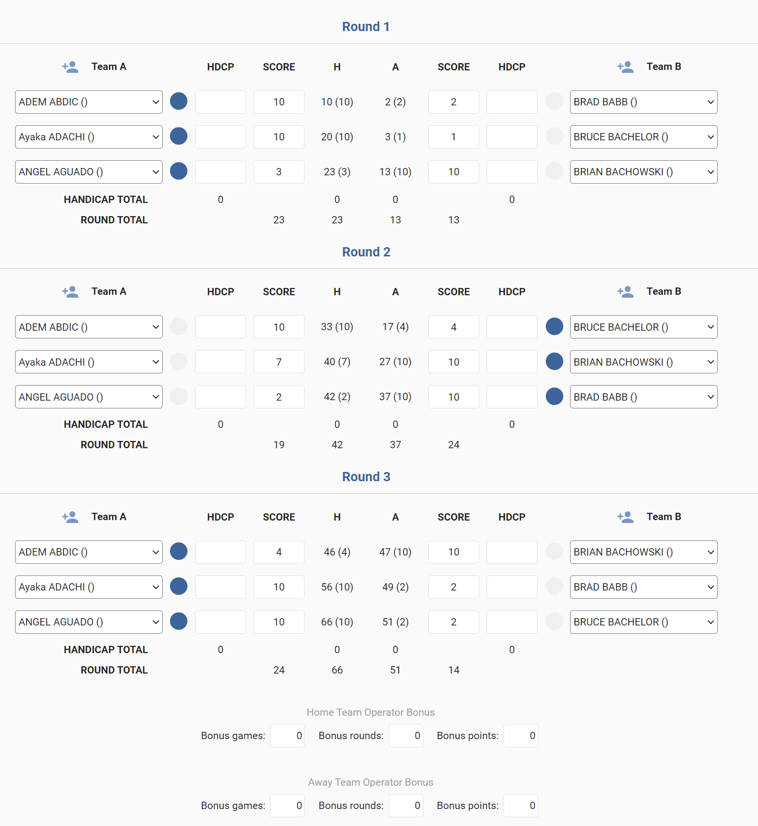 Vertical Scoresheet